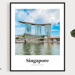 Singapore Print, Marina Bay Sands, Travel Poster, Photography Print, Wall Art, Travel Print, Singapore Poster