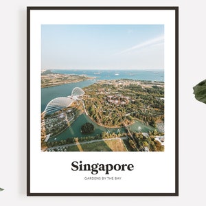 Singapore Gardens By The Bay Print, Wall Art, Home Decor, Singapore Asia Poster, Expat Leaving Gift