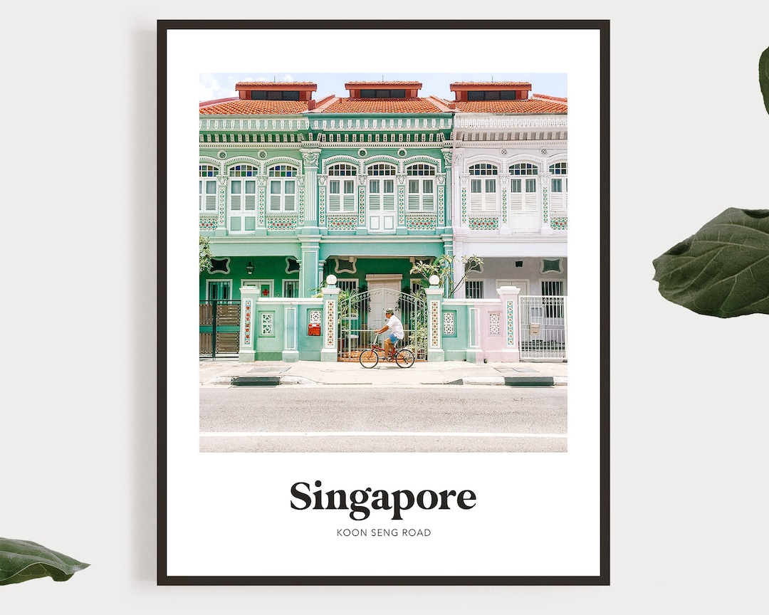 Singapore Print, Shophouses, Asia Travel Poster, Photography Print, Wall Art, Travel Print