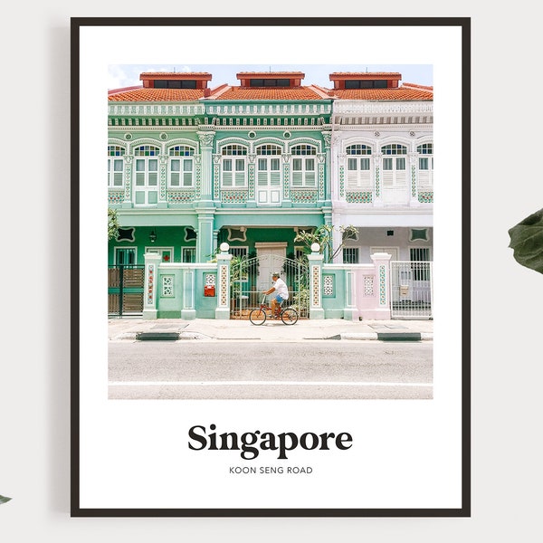 Singapore Print, Shophouses, Asia Travel Poster, Photography Print, Wall Art, Travel Print, Singapore Poster