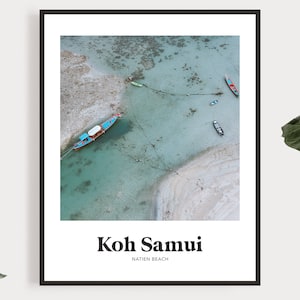 Koh Samui Print, Beach Print, Island Poster, Thailand, Travel Poster, Photography Art Print, Wall Art, Travel Print