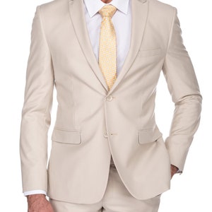 Porto Filo Men's Slim Fit 2 Pcs Set Suitbone White Suit - Etsy
