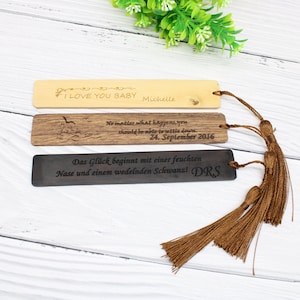 Personalized Sandalwood Bookmark: Engraved Wooden Gift