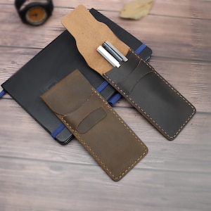 Personalisierte Leder-Etui, benutzerdefinierte Stifthalter, Stiftetui, Gravur echtes Leder Stiftetui, Jubiläumsgeschenk, Geschenk für Papa, Abschlussgeschenk.