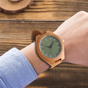 Personalized Watch,Dad Watch,Best Man Watch,Wooden Watch,Engraved Wooden Watch,Gift for Him,Watch,Boyfriend Gift for Men,Gift for Dad.