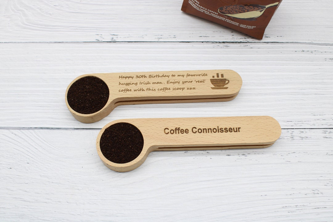 Personalized Coffee Scoopwood Spoonfree Engraved Etsy