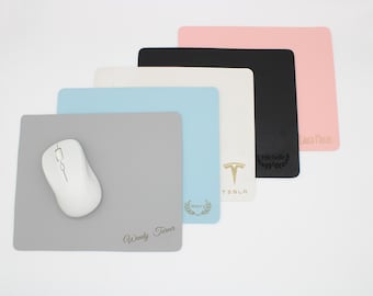 Personalized Leather Mousepad: Custom Engraved Desk Accessory,Anti Slip Mouse Pad