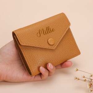 Personalized Card wallet,Women's wallet,Three fold wallet,Minimalist wallet,Zipper Zero Purse,Ladies wallet,Wallet for girl,Gift for her.