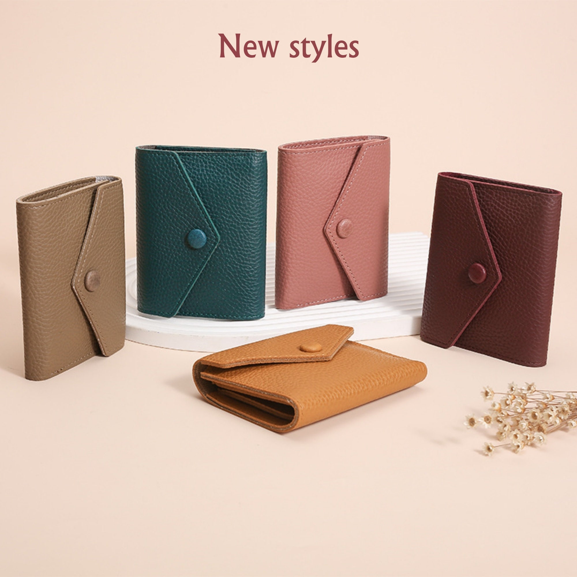 パーソナライズされたPuレザーカードウォレット:ジッパー付きの小さな女性用ウォレット