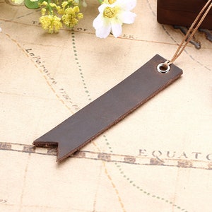 Personalized Leather Bookmark: Engraved Book Lover Gift