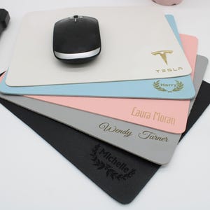 Anti Rutsch Mauspad,Mauspad,Mauspad aus Leder,Mauspad aus Leder,Mauspad mit Lasergravur,Bunt Mauspad,WDF,Kollegen Geschenk,Geschenk des Vaters,