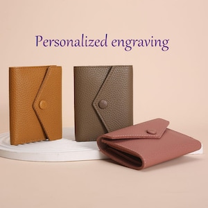 Portefeuille zippé zéro, portefeuille personnalisé pour femme, porte-cartes, portefeuille pour femme, sac à main, portefeuille à graver, cadeau pour petite amie, cadeau pour une mère, cadeau de mariage.