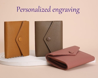 Personalized PU Leather Wallet: Zipper Coin Purse, Card Holder,Ladies Wallet,Purse