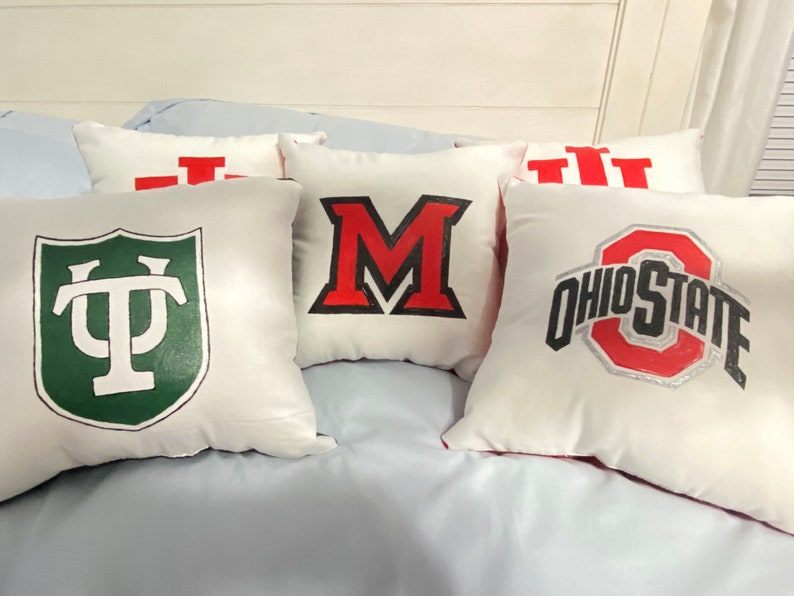 Custom College Pillows Etsy