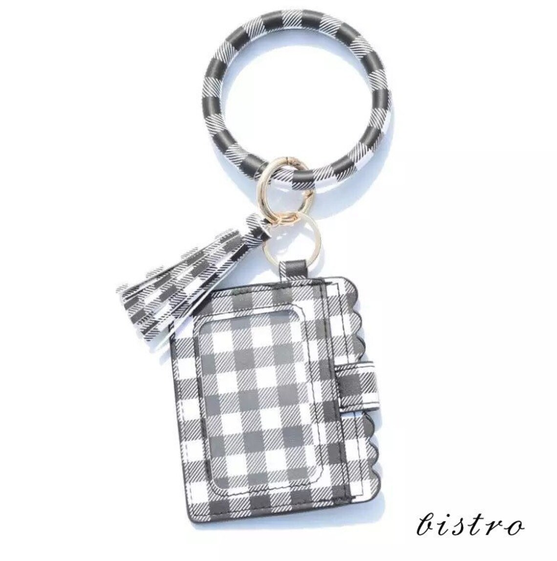 Wristlet Key Chain ID Credit Card Holder Key Ring Tassel Key Etsy