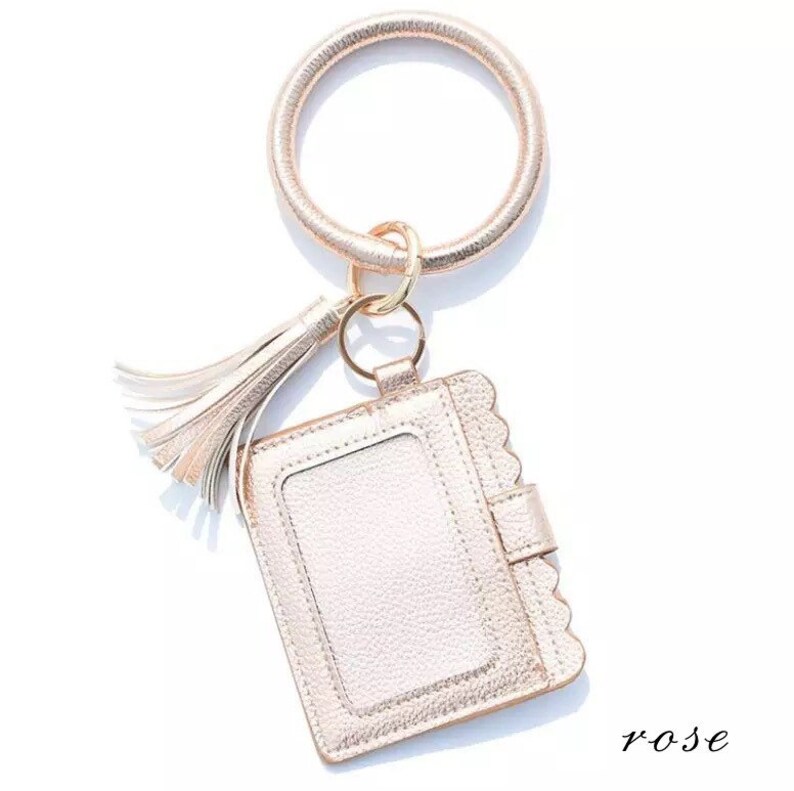 Wristlet Keychain Wallet ID Credit Card Holder Silicone Key Etsy