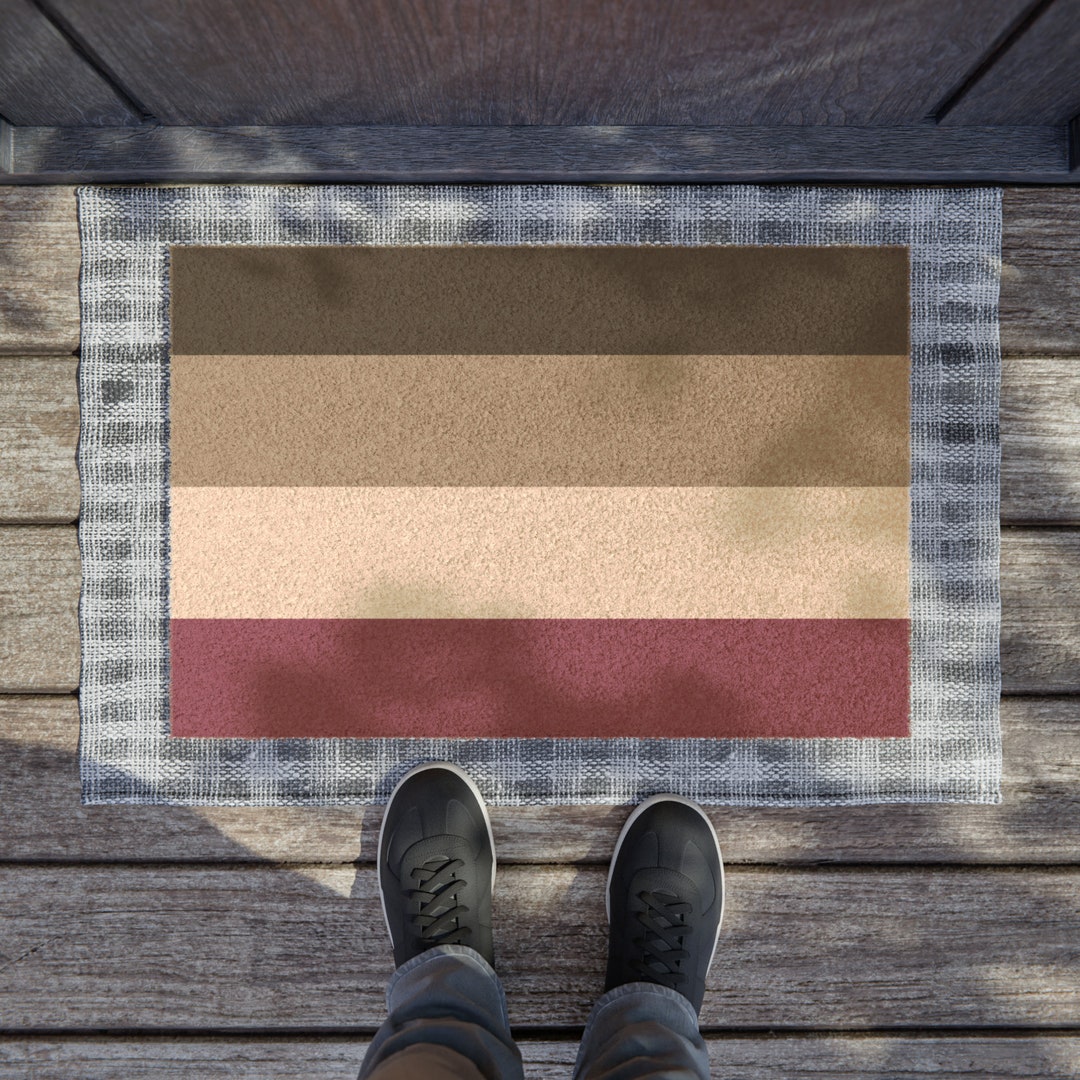Asexual Pride Flag Coir Outdoor Doormat, LGBTQIA Home Decor, Inclusive