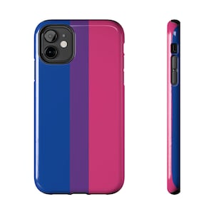 Bisexual Pride Flagge Robuste iPhone Hüllen, LGBTQIA + iPhone Hüllen, kompatibel mit 7,8, X, 11-17 Optionen, Pride Month Geschenke