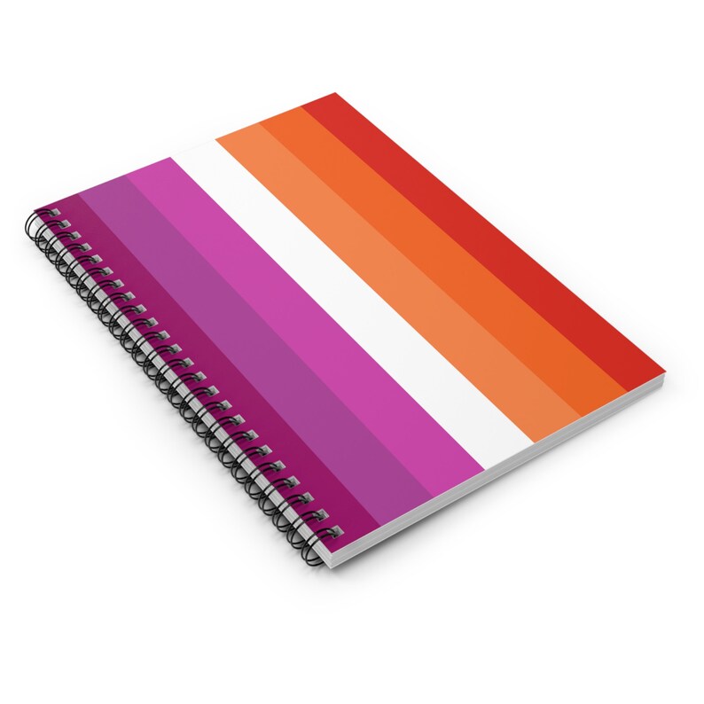 Lesbian Pride Flag Spiral Notebook, LGBTQIA+ Home Decor, Inclusive ...