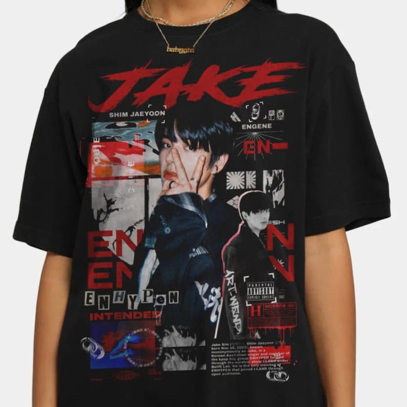 JAKE sim jaeyun Jake ENHYPEN Korean Pop K-Pop Shirt | Etsy