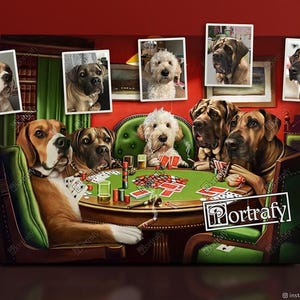 Dogs Playing Poker Custom Painting