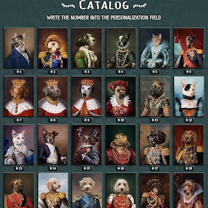 Gentleman Pet Portrait Wall Art, Custom Dog Portrait with top hat, Personalized Dog Art, Royal Portrait from Photo Pet Memorial Art Gift afbeelding 3