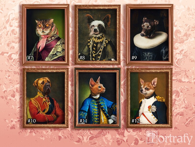 Royal Oil Paint Pet Owner Gift Vintage Canvas Wrap Custom Pet Portrait From Photo Historical Renaissance Animal Dog Cat Pet Artwork Prints Digital Prints Lifepharmafze Com