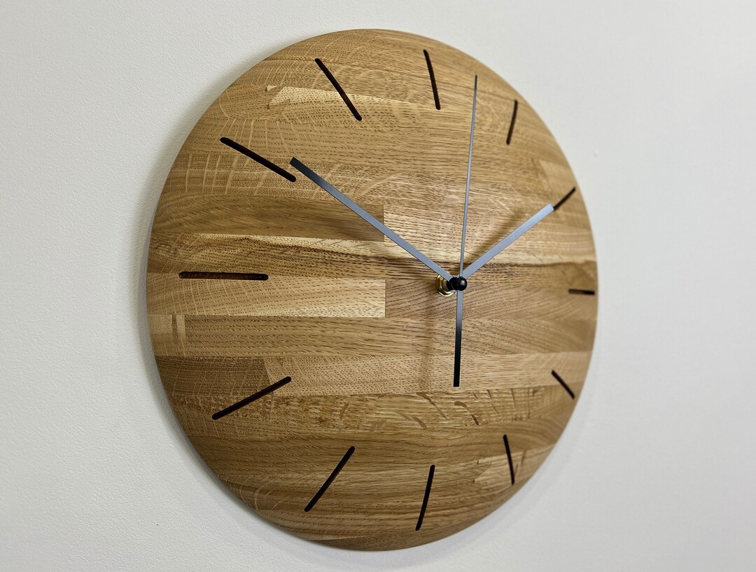 Handmade Solid Oak Wall Clock Etsy UK