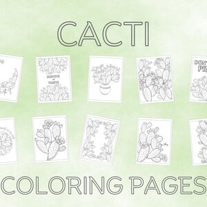 Cacti Coloring Pages