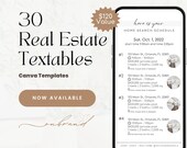 Realtor Text Message Templates | Realtor Marketing |  Under Contract Timeline | Open House | Homebuying Roadmap | Canva Real Estate Template