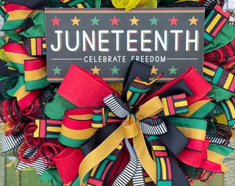 Juneteenth Wreath, Juneteenth Decor,Black History Wreath, Everday Wreath