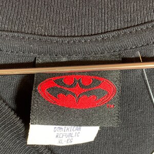 VTG RARE 1997 Batman and Robin Single Stitch Black Tshirt Size XL Dc Comics image 5