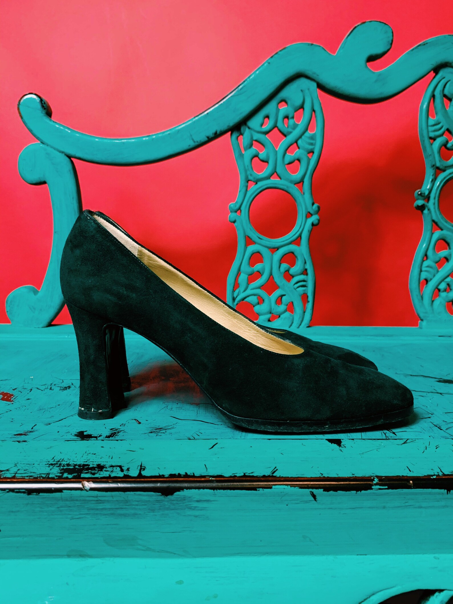 ysl heels green