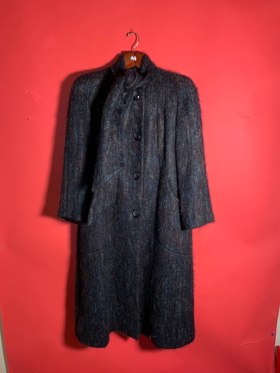 Vintage Alorna 1960's Wool Trench Coat with Built… - image 1