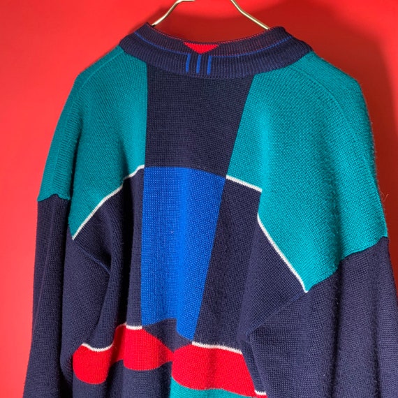 1980’s Colorblock Kriss Knit Sweater size XL - image 3