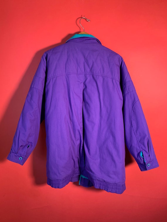 Vintage 80’s Purple and Blue Ski Jacket Suit Suit… - image 7