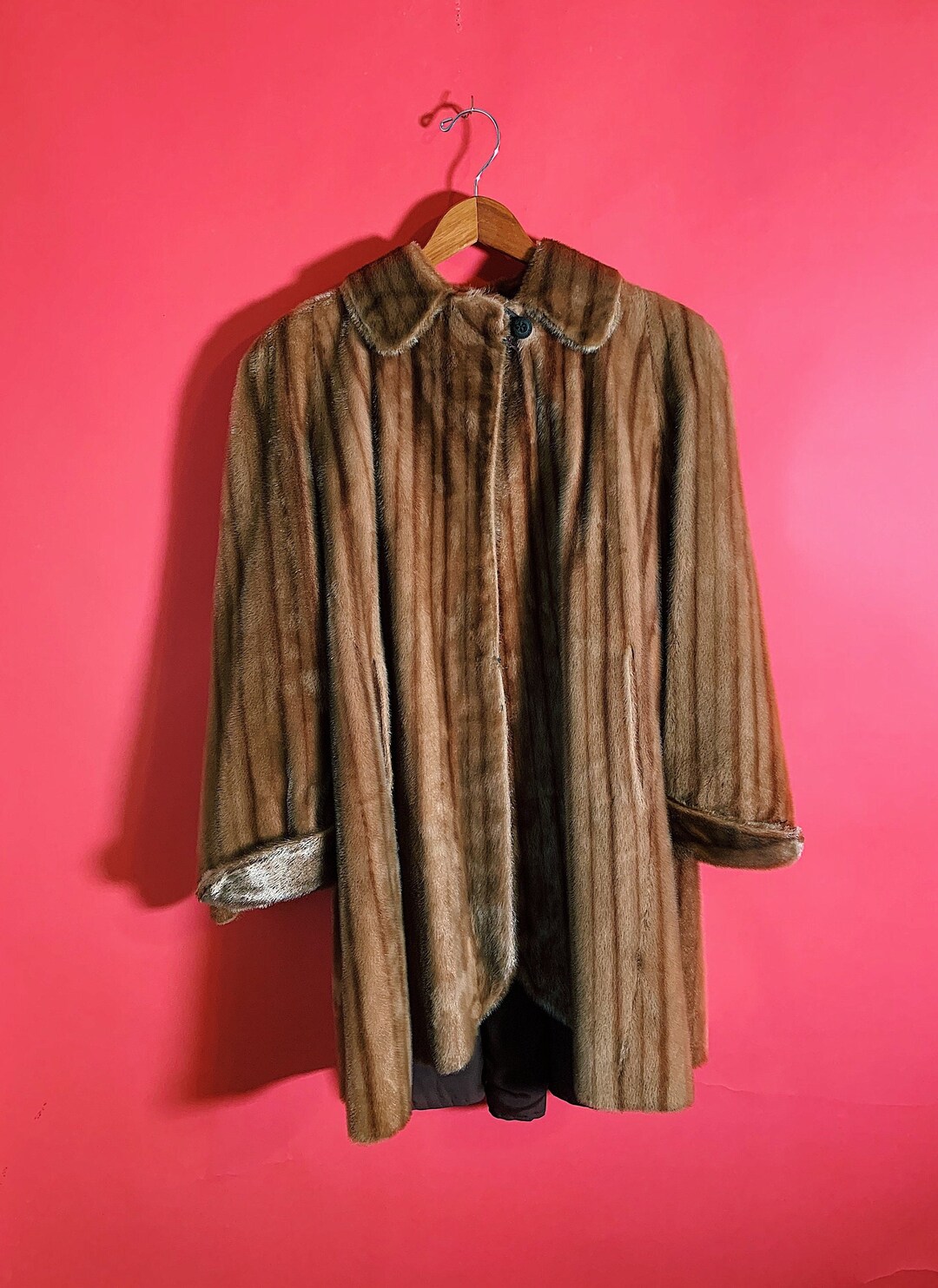 Vintage Muskrat Real Fur Coat by Lloyds Furs of Denver Etsy