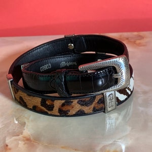 Vintage Brighton Western Belt Cowhair and Leather Womens  display picture 1