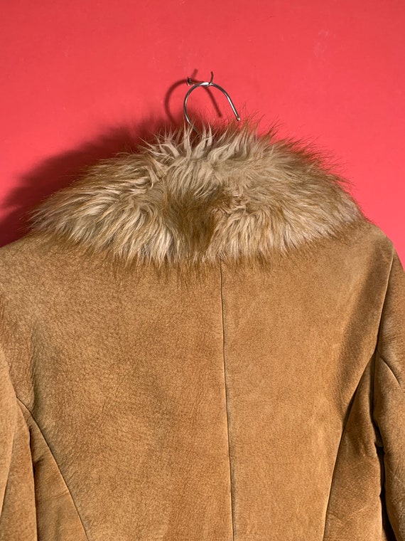 Y2K GUESS Penny Lane Leather Jacket Faux Fur Coat… - image 9
