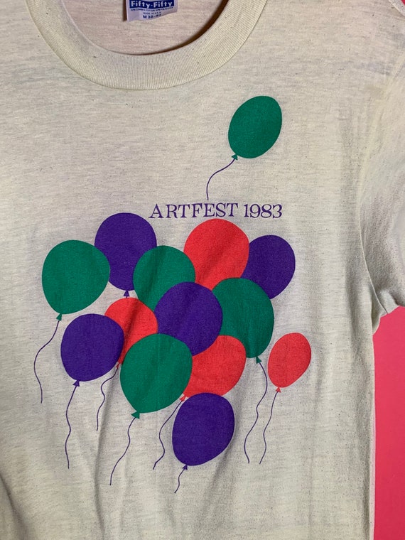 VTG Artfest 1983 Single Stitch Tshirt Hanes Fifty… - image 6