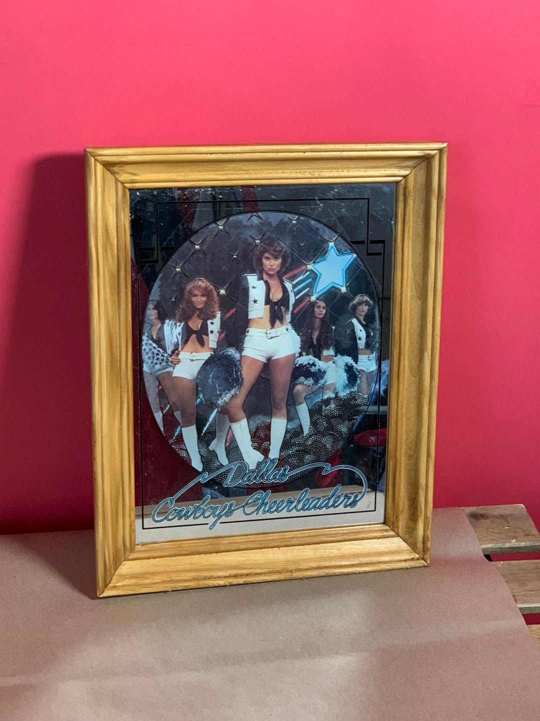 VTG Dallas Cowboys Cheerleaders Mirror NFL Texas Football Decor Wall Etsy