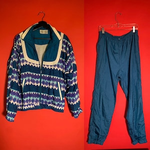 Survêtement bleu Beyond Performance vintage, taille Medium