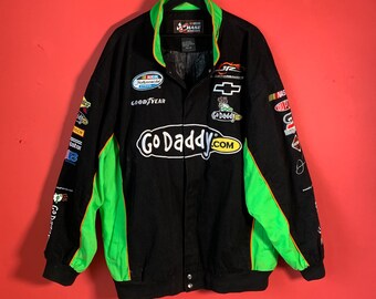 NASCAR Chase Authentic Jacket size 3XL, Go Daddy Racing Jacket Black and Green