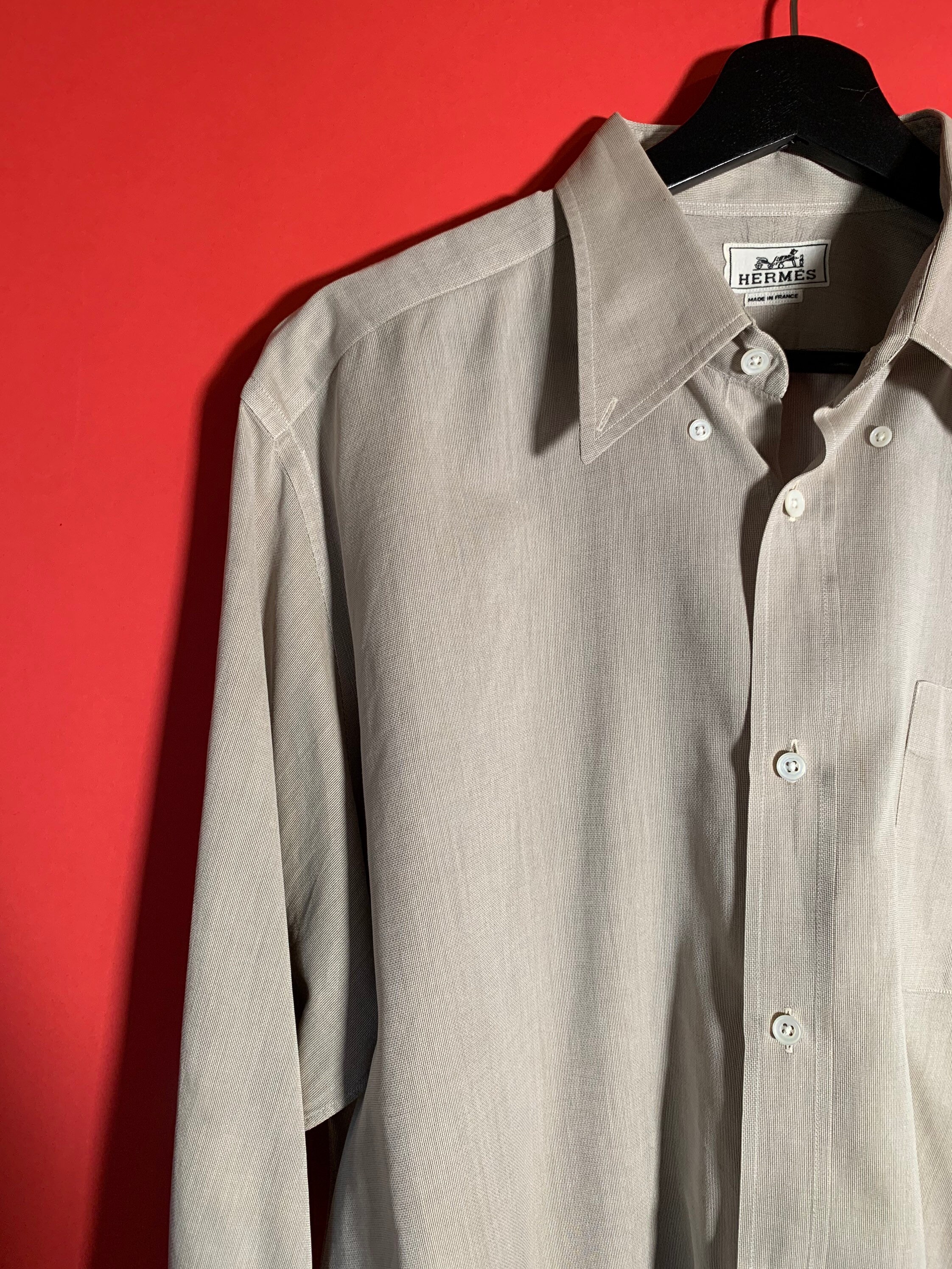 Vintage Hermes Mens Button Down Cotton Size XL - Etsy