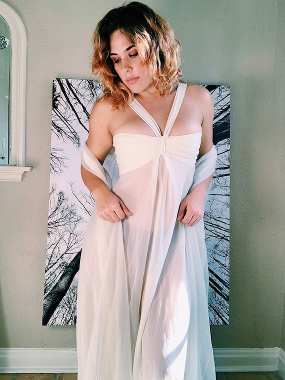 Vintage 1960’s Lingerie Robe and Slip Set