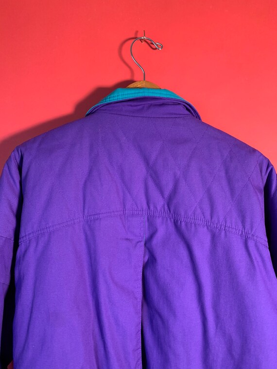 Vintage 80’s Purple and Blue Ski Jacket Suit Suit… - image 6
