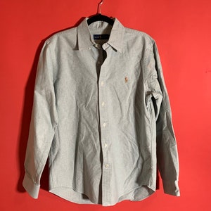 Mens Vintage Ralph Lauren Button Up Linen Blend Summer Style