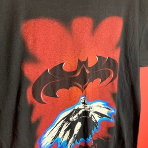 VTG RARE 1997 Batman and Robin Single Stitch Black Tshirt Size XL Dc Comics image 10