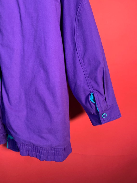 Vintage 80’s Purple and Blue Ski Jacket Suit Suit… - image 8
