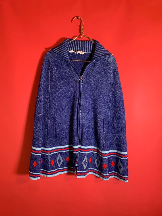 Vintage 1960’s Blue Holiday Cape - image 2